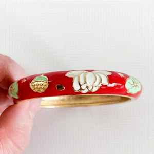Red and Gold Enamel Bracelet.